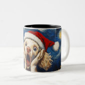 Funny Christmas dog Mugs Wird Merry Christmas Mug Zweifarbige Tasse (VorderseiteRechts)