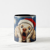 Funny Christmas dog Mugs Wird Merry Christmas Mug Zweifarbige Tasse (Mittel)