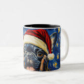 Funny Christmas dog Mugs Wird Merry Christmas Mug Zweifarbige Tasse (VorderseiteRechts)