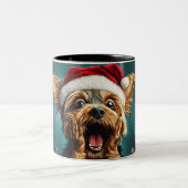 Funny Christmas dog Mugs Wird Merry Christmas Mug Zweifarbige Tasse (Mittel)