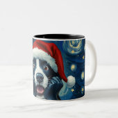 Funny Christmas dog Mugs Wird Merry Christmas Mug Zweifarbige Tasse (VorderseiteRechts)