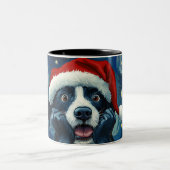Funny Christmas dog Mugs Wird Merry Christmas Mug Zweifarbige Tasse (Mittel)