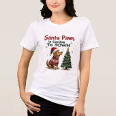 Funny Christmas Dog Tri-Blend Shirt (Vorderseite)