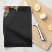 Funny Christmas Dog Xmas Reindeer Bulldog Holiday Geschirrtuch (Viertel Falte)