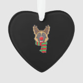 Funny Christmas Dog Xmas Reindeer German Shepherd Ornament (Vorderseite)