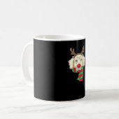 Funny Christmas Dog Xmas Reindeer Golden Retriever Kaffeetasse (Vorderseite Links)
