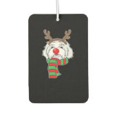 Funny Christmas Dog Xmas Reindeer Maltese Dog Holi Autolufterfrischer (Vorderseite)