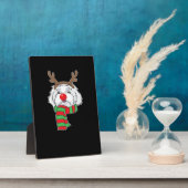 Funny Christmas Dog Xmas Reindeer Maltese Dog Holi Fotoplatte (Seite)