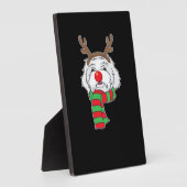 Funny Christmas Dog Xmas Reindeer Maltese Dog Holi Fotoplatte (Seite)