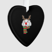 Funny Christmas Dog Xmas Reindeer Maltese Dog Holi Ornament (Vorderseite)