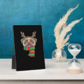 Funny Christmas Dog Xmas Reindeer Pug Holiday Gift Fotoplatte (Seite)