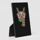 Funny Christmas Dog Xmas Reindeer Pug Holiday Gift Fotoplatte (Seite)