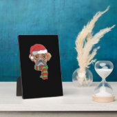 Funny Christmas Dog Xmas Santa Boxer Holiday Gift  Fotoplatte (Seite)