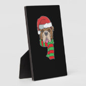 Funny Christmas Dog Xmas Santa Bulldog Holiday Gif Fotoplatte (Seite)