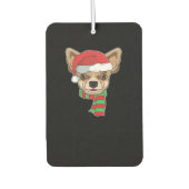 Funny Christmas Dog Xmas Santa Chihuahua Holiday G Autolufterfrischer (Vorderseite)