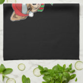 Funny Christmas Dog Xmas Santa Chihuahua Holiday G Geschirrtuch (Gefaltet)