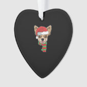 Funny Christmas Dog Xmas Santa Chihuahua Holiday G Ornament (Vorderseite)