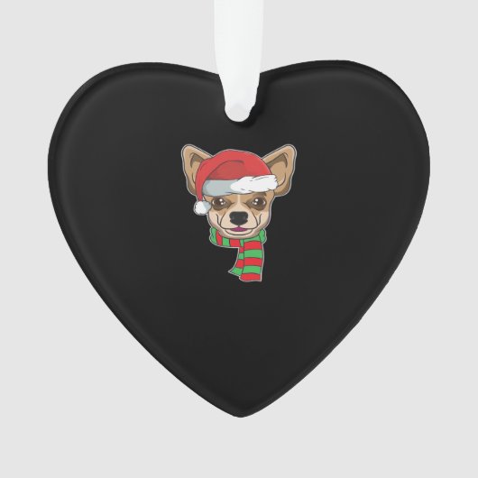 Funny Christmas Dog Xmas Santa Chihuahua Holiday G Ornament (Vorderseite)