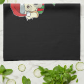 Funny Christmas Dog Xmas Santa Golden Retriever Ho Geschirrtuch (Gefaltet)