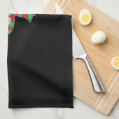 Funny Christmas Dog Xmas Santa Golden Retriever Ho Geschirrtuch (Viertel Falte)