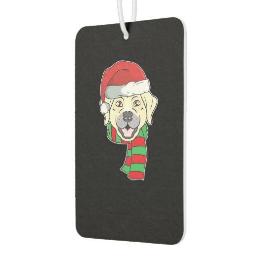 Funny Christmas Dog Xmas Santa Labrador Holiday Gi Autolufterfrischer (Links)