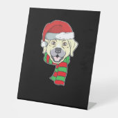 Funny Christmas Dog Xmas Santa Labrador Holiday Gi Sockelschild (Vorderseite)