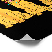 Funny Christmas Dogs Design Dog Christmas Wearing Poster (Ecke)