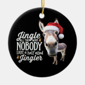 Funny Christmas Donkey Liebhaber Farm Holiday Tier Keramik Ornament (Vorne)