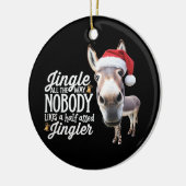 Funny Christmas Donkey Liebhaber Farm Holiday Tier Keramik Ornament (Links)