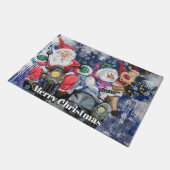 Funny Christmas Doormat Happy Best Friends Fußmatte (Schrägansicht)