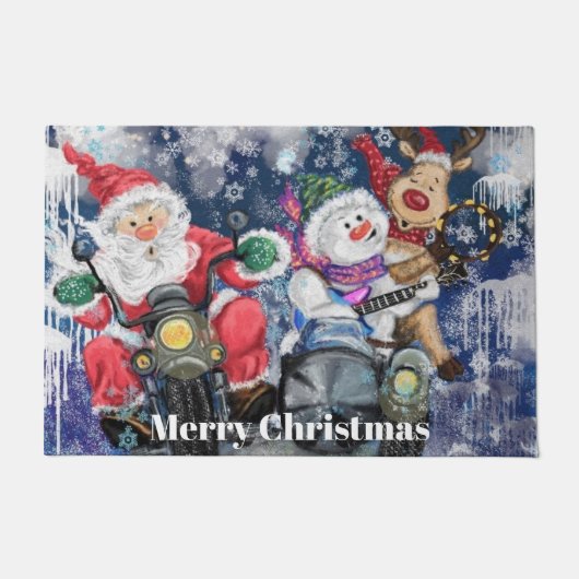 Funny Christmas Doormat Happy Best Friends Fußmatte (Vorderseite)