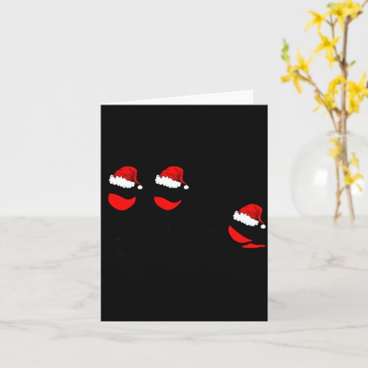 Funny Christmas Drink Drank Drunk Xmas Holiday Karte (Gelbe Blume)