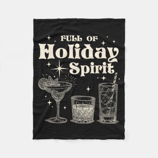 Funny Christmas Drinking Full Of Holiday Srit Fleecedecke (Vorderseite)