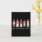 Funny Christmas Drinks Tail Champagne Holiday Srit Karte (Gelbe Blume)