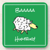 Funny Christmas Drinks Untersetzer mit Schafen (Vorderseite)