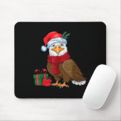 Funny Christmas Eagle Patriotic Bald Eagle With Sa Mousepad (Mit Mouse)