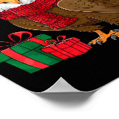 Funny Christmas Eagle Patriotic Bald Eagle With Sa Poster (Ecke)