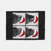 Funny Christmas Eclectus Parrot Santa Photo Booth Fleecedecke (Vorderseite (Horizontal))