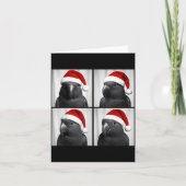 Funny Christmas Eclectus Parrot Santa Photo Booth  Karte (Vorderseite)