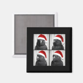 Funny Christmas Eclectus Parrot Santa Photo Booth  Magnet (Vorderseite/Rückseite)