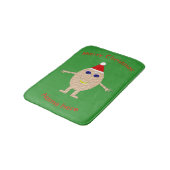 Funny Christmas Egg Bath Mat Badematte (Schrägansicht)