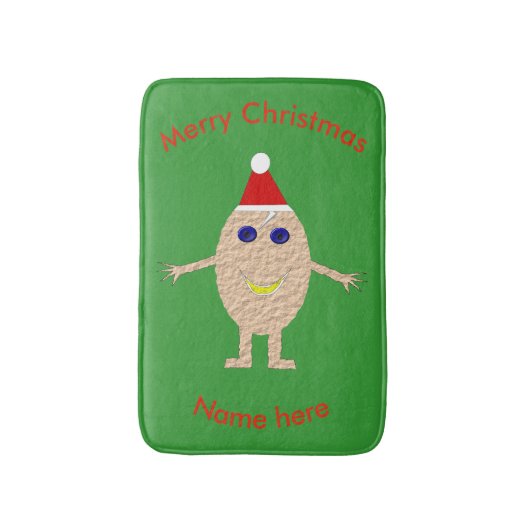 Funny Christmas Egg Bath Mat Badematte (Vorderseite Vertikal)