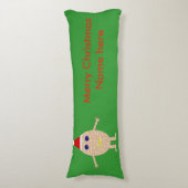 Funny Christmas Egg Body Kissen (Vorderseite Vertikal)