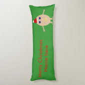 Funny Christmas Egg Body Kissen (Rückseite (Vertikal))