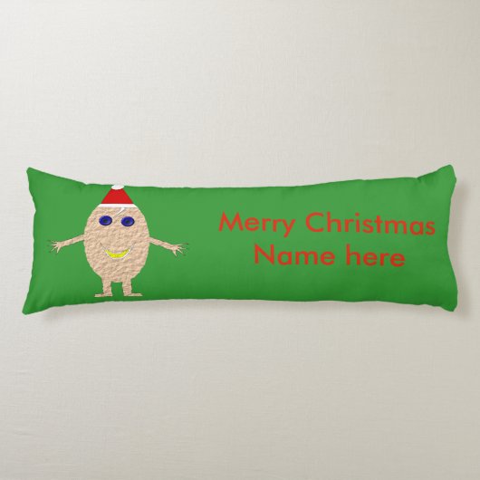 Funny Christmas Egg Body Kissen (Vorderseite)