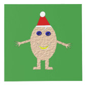 Funny Christmas Egg Custom Foto Cube Würfel (Vorderseite)