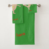 Funny Christmas Egg Custom Handtuch Set (Insitu)