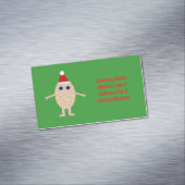 Funny Christmas Egg Custom Magnetische Visitenkarte (Beispiel)