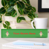 Funny Christmas Egg Custom Namplate Namensplakette