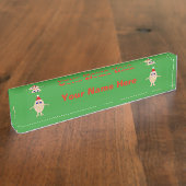 Funny Christmas Egg Custom Namplate Namensplakette (Seite)